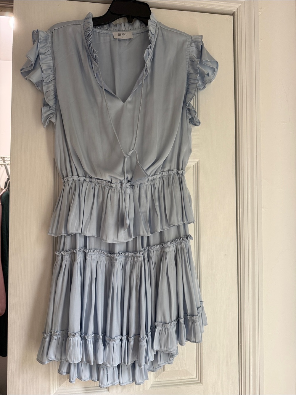 Silk blue Mini Dress